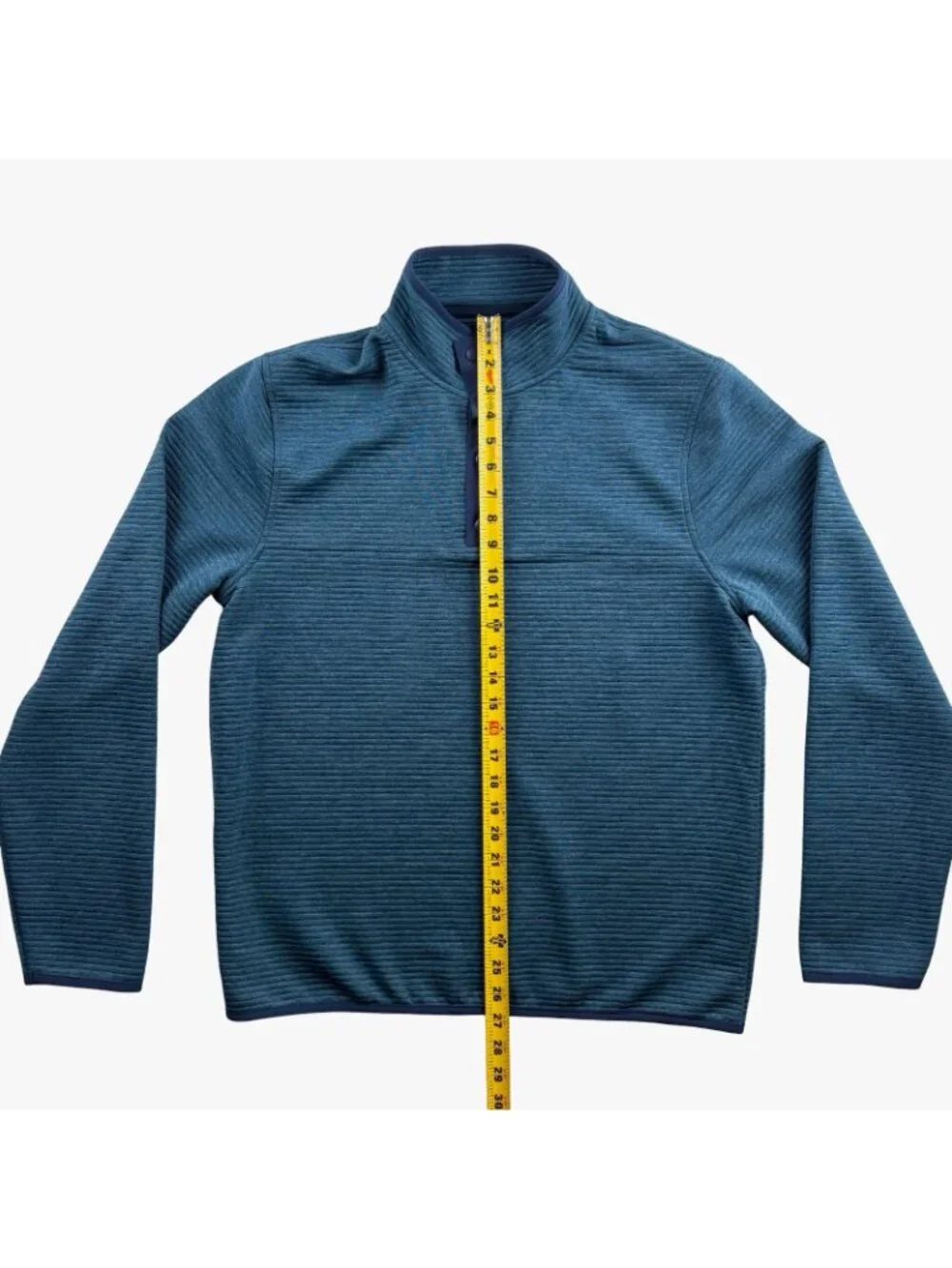 NEW J. Crew Men’s Performance Authentic Fleece Snap Sweatshirt Blue • Medium